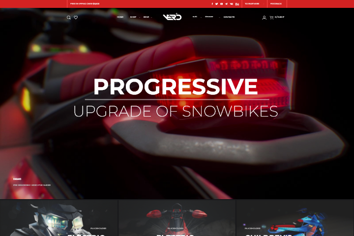 SnowRiders: Дизайн для продажи электро-сноубайков