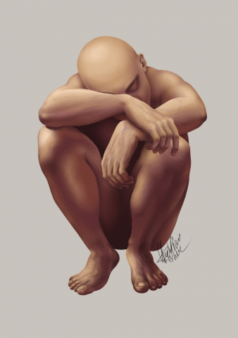 "Мужская фигура" рисунок для тату