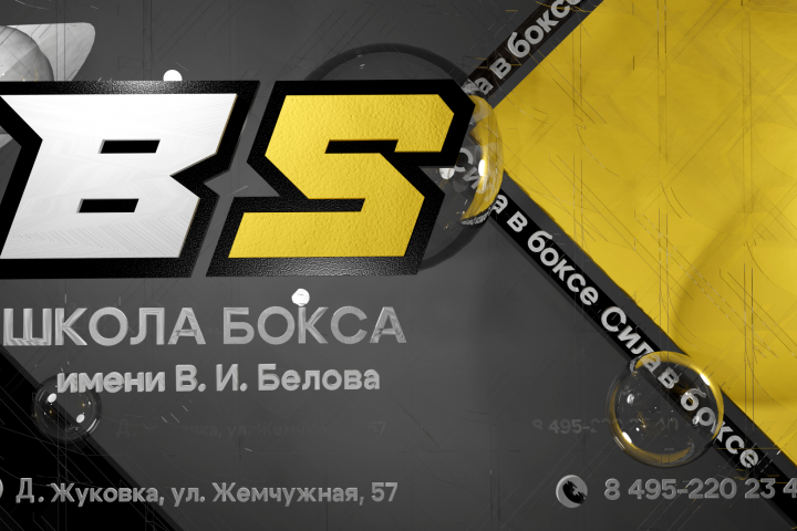 3д реклама Школы Бокса имени Белова