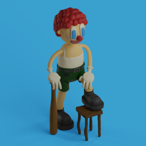 Plasticine clown