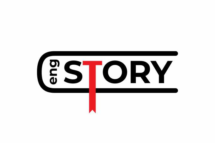 Логотип курсов по английскому языку "engSTORY"
