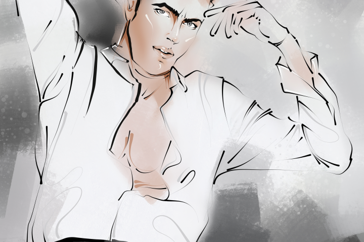 Скетч-стилизация портрета