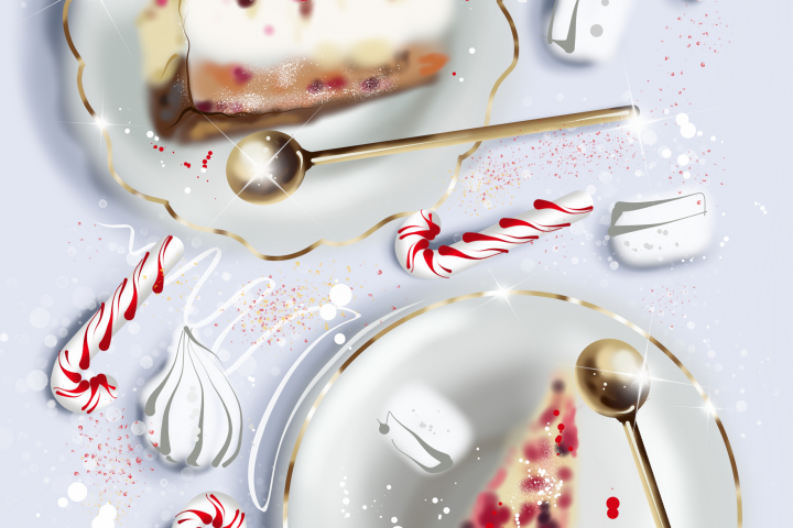 Food - иллюстрация для новогоднего меню