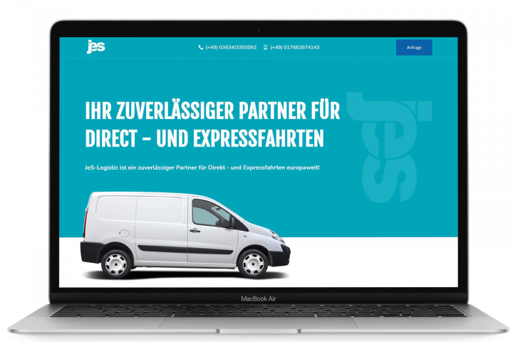 Лендинг логистической компании "JeS-Logistic" из Германии