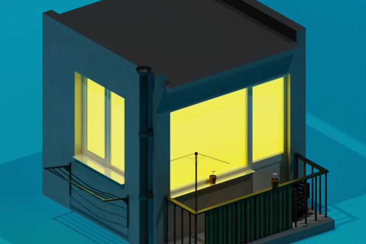 Low-poly хрущёвка