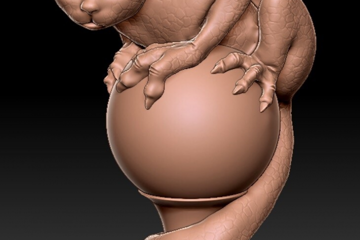 Горгулья, 3Д модель полного объёма