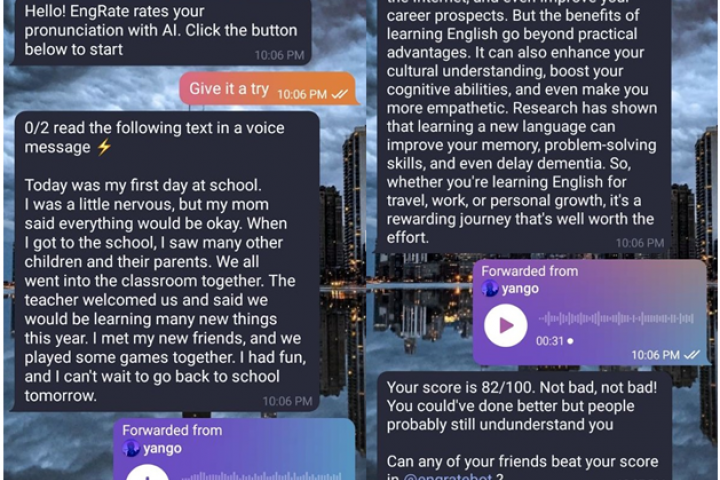 Бот для оценки англ произношения