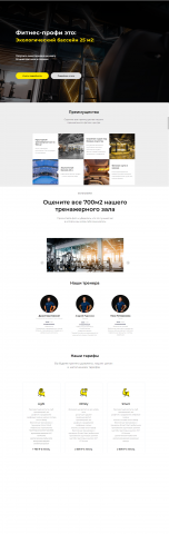 Дизайн сайта Фитнес-профи