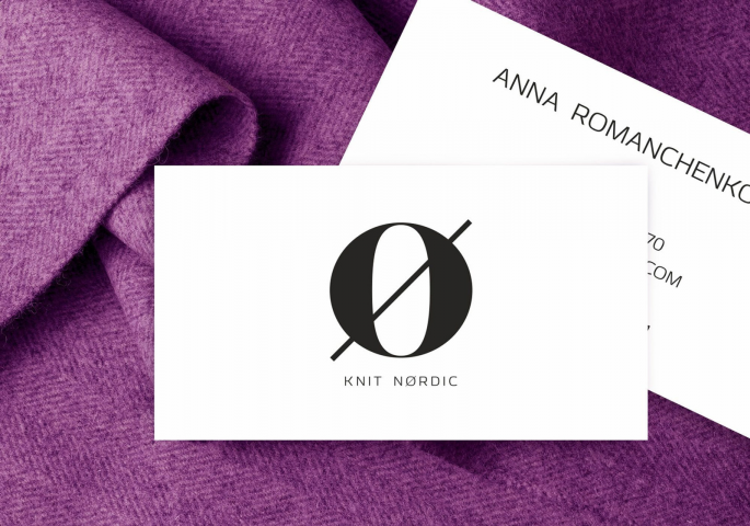 Визитка для бренда одежды "KNIT NORDIC"