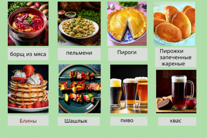 презентация меню ресторана