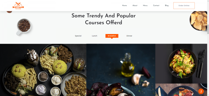 Сайт ресторана