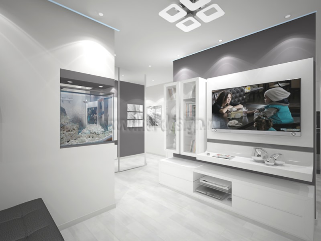 Квартира в бело-серых тонах