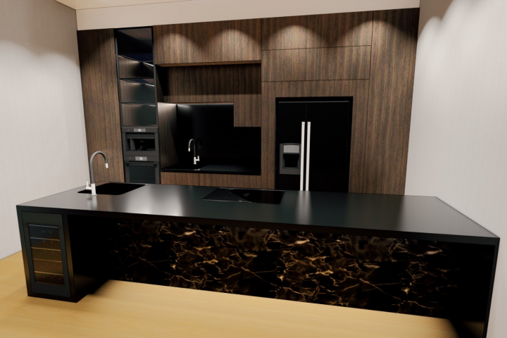 3d визуализация кухни