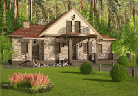 Фасад коттеджа, г. Екатеринбург