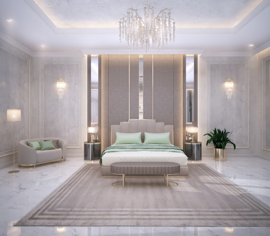 Интерьер виллы (спальня). ОАЭ, Дубай, Palm Jumeirah