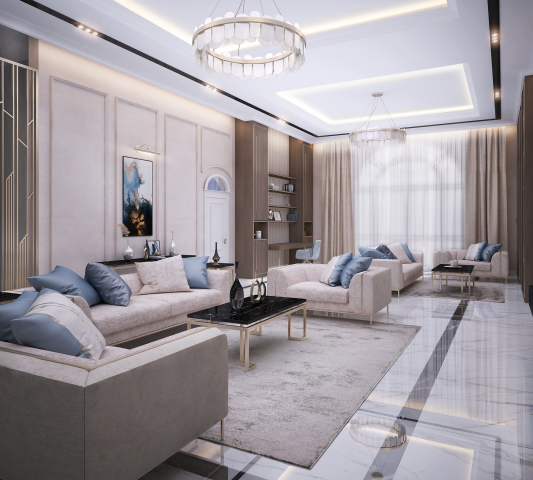 Интерьер виллы (гостиная). ОАЭ, Дубай, Palm Jumeirah