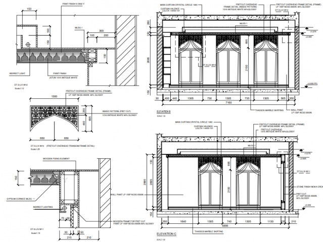 Чертеж гостиной, AutoCad