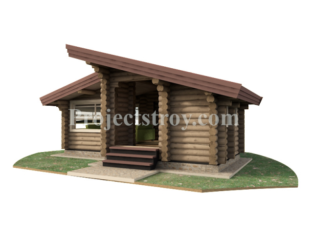 Проект беседки из бревна
