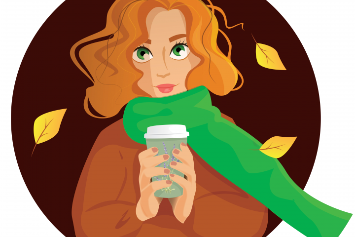 Девушка осеннее настроение