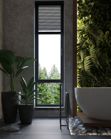 Этнический интерьер санузла в доме