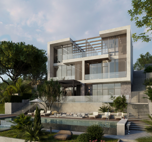 Архитектурный проект жилого дом в Сочи на рельефе