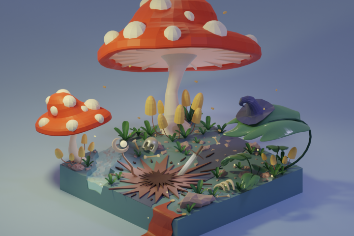 лес грибов(дневная версия)