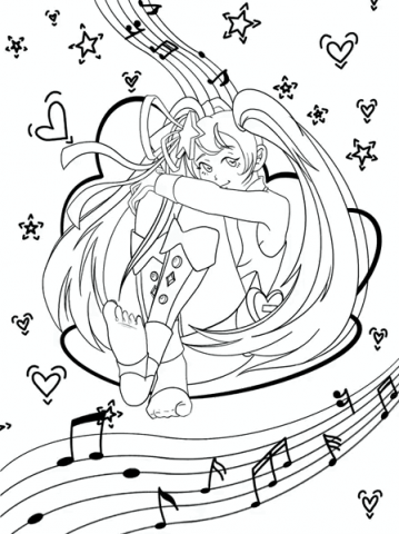 анимация персонажа Мику