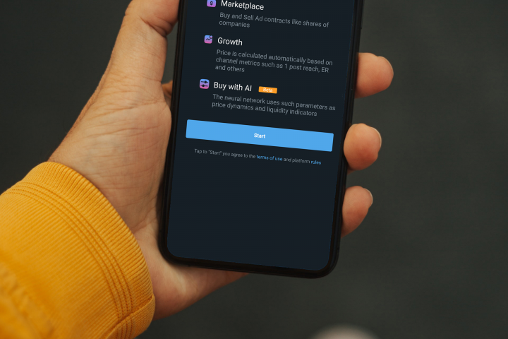 Фронтенд телеграм-бота Tonclout