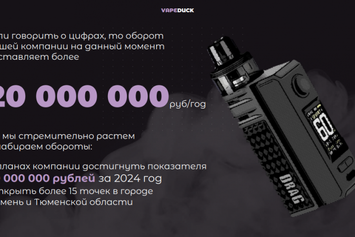 Маркетинговый анализ для вейпшопа "VapeDuck"