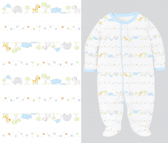 Отрисовка паттерна для печати на ткани и дизайн изделия