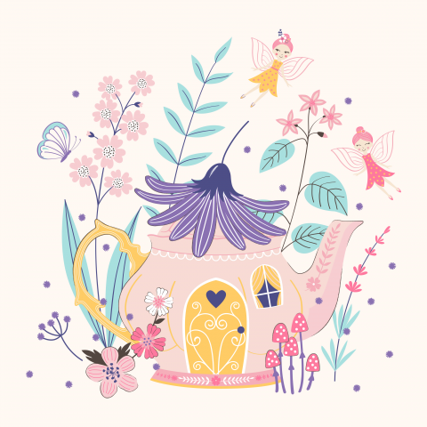 Домик для феи.Графический постер.