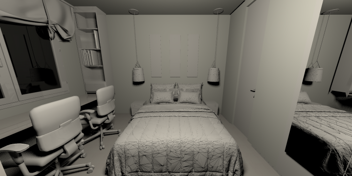 Объемно-пространственное решение. Спальня