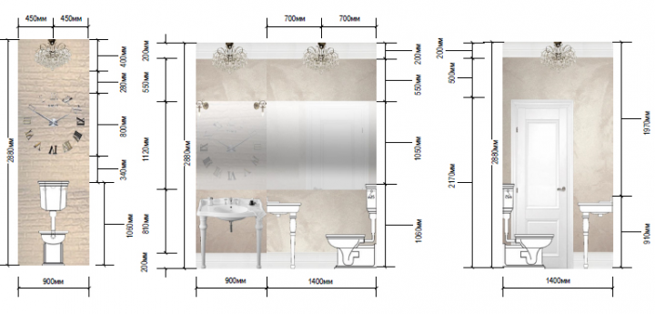 Развертка санузла