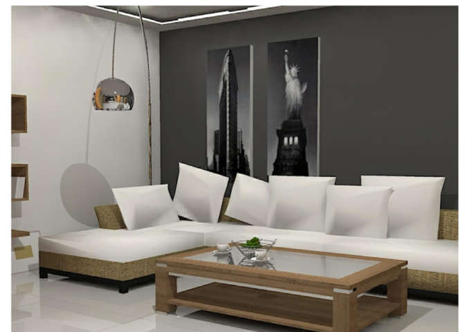 Визуал гостиной 3ds max+Corona