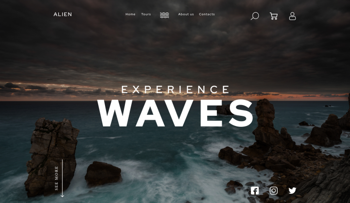 Дизайн сайта для тур-агенства "Aliens"
