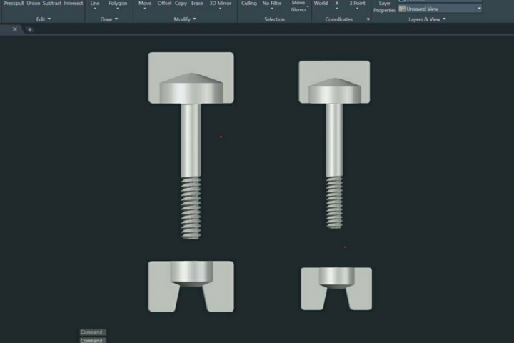 Моделирования изделий в autocad