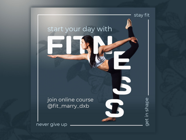 Инста баннер для фитнесс тренера