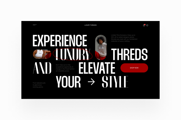 Luxury Threads – Концепция для креативного бренда одежды