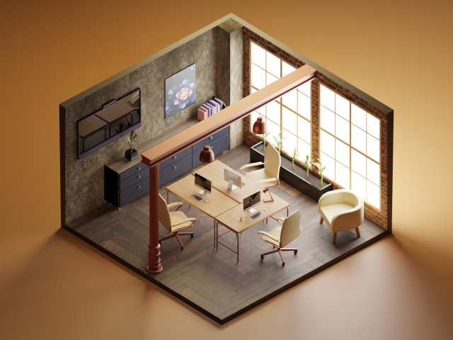 Коричневый офис