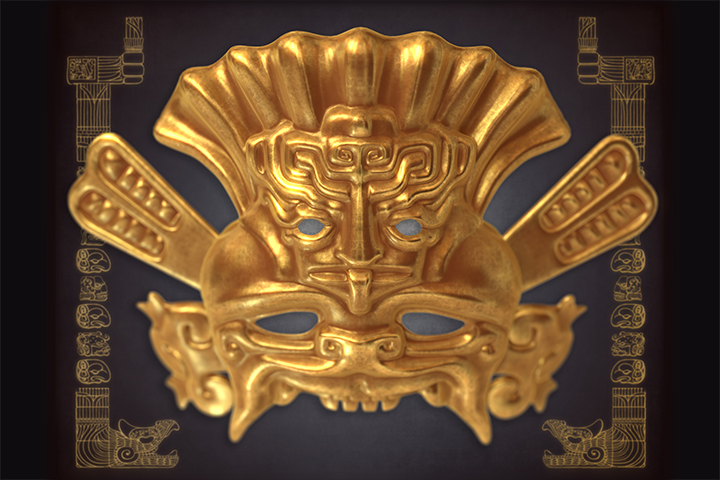 Маска жреца майя