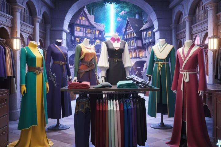 Интерьерный фон магазина одежды