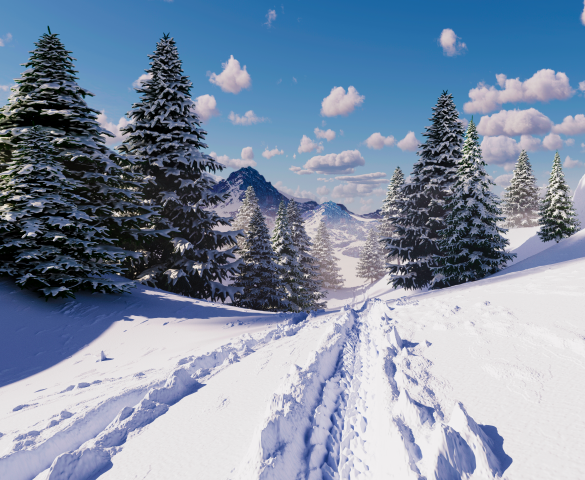 Winter mountains