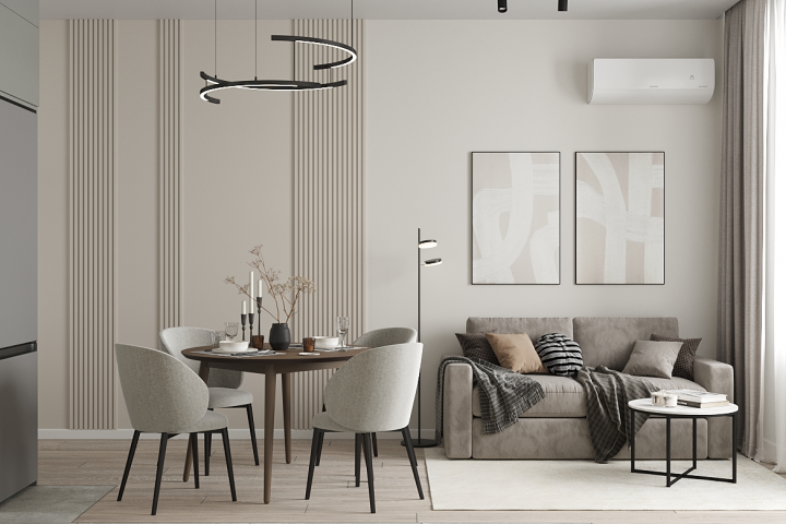 Интерьер кухни-гостиной в современном стиле