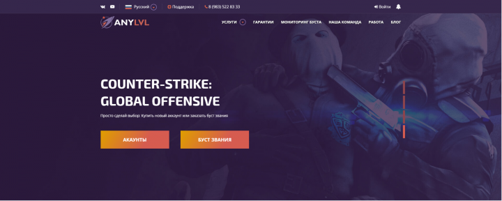 Anylvl - Продажа аккаунтов Dota/CSGO
