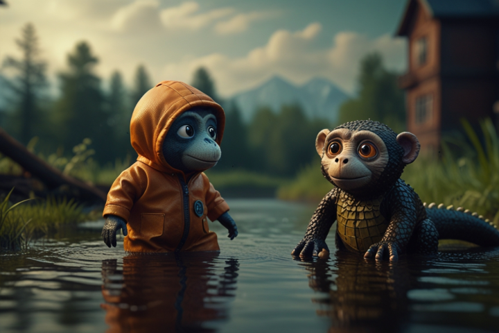 Чебурашка и крокодил Гена