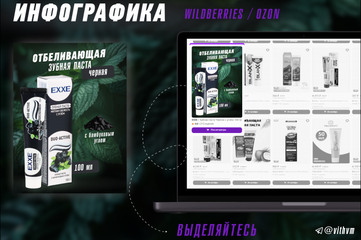 Инфографика для Wildberies - зубная паста