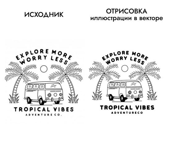 Отрисовка иллюстрации в векторном формате