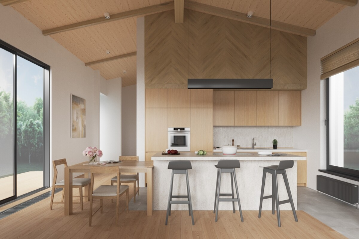 Кухня загородного дома