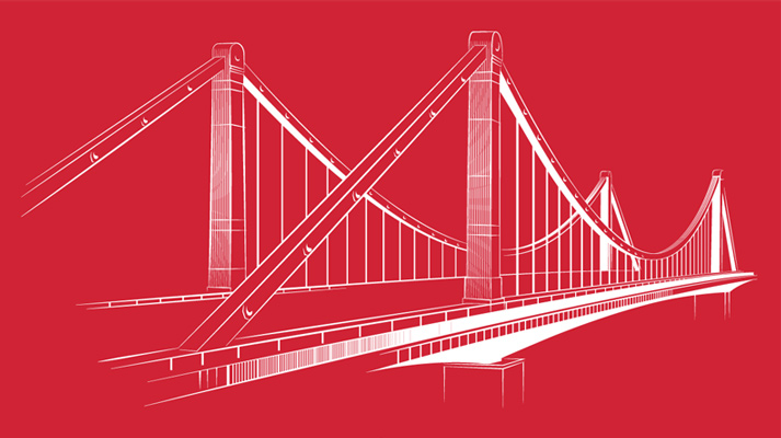 Крымский мост для акции #goRed_Russia