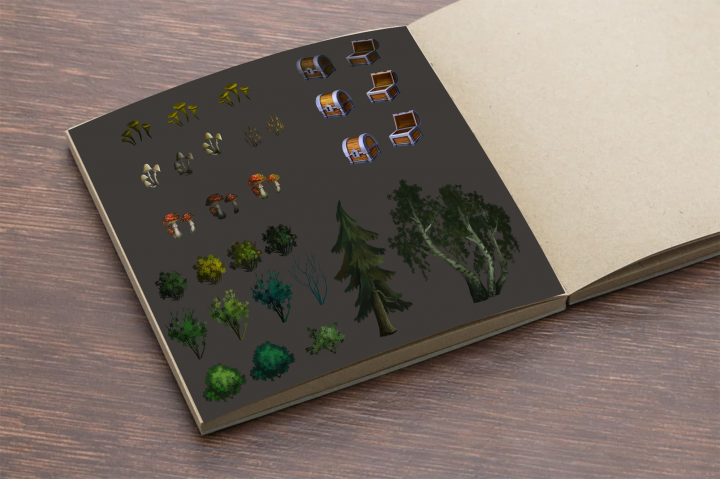 Пример ассетов для 2D игры